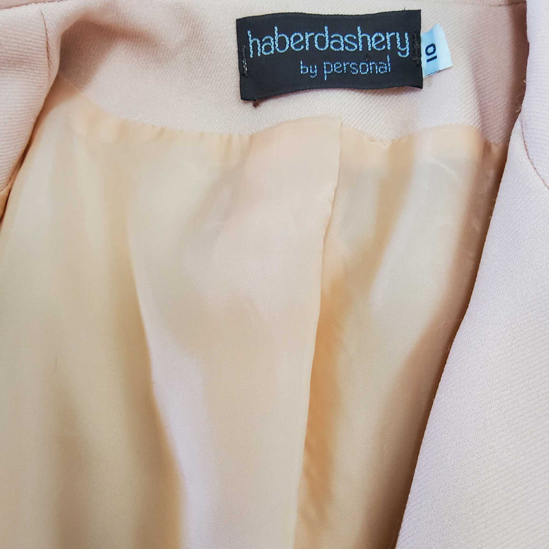 Haberdashery Peach Lined Blazer, Women's Size 10