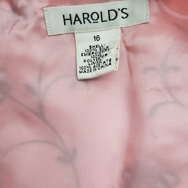 Harold's Pink Floral Embroidered Wrap Tank Top - Trinity Thrift