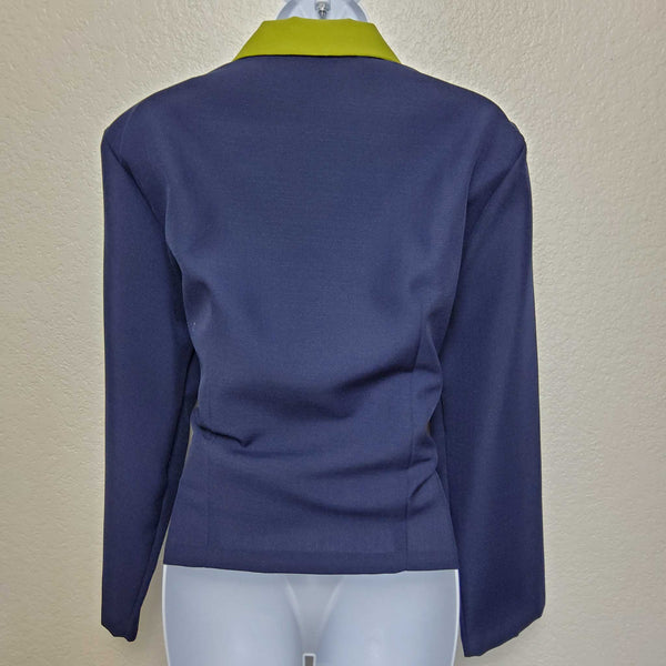 I.S.B. Blue Blazer with Green Collar & Trim, Women's Size 18 - Trinity Thrift