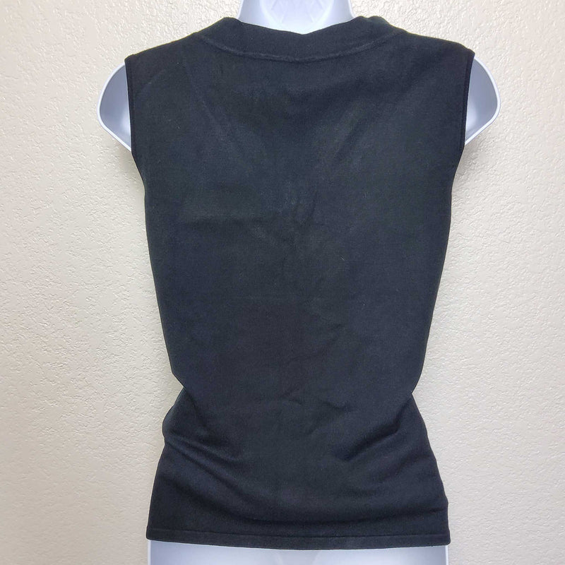 Industry 212 Black Tank Top with Sequined Neckline, Women's Large - Trinity Thrift