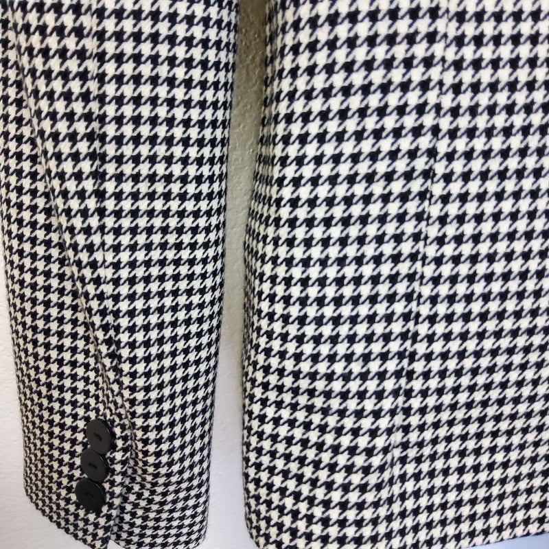 JH Collectibles Black & White Houndstooth Pattern Blazer, Women's Size 8 - Trinity Thrift