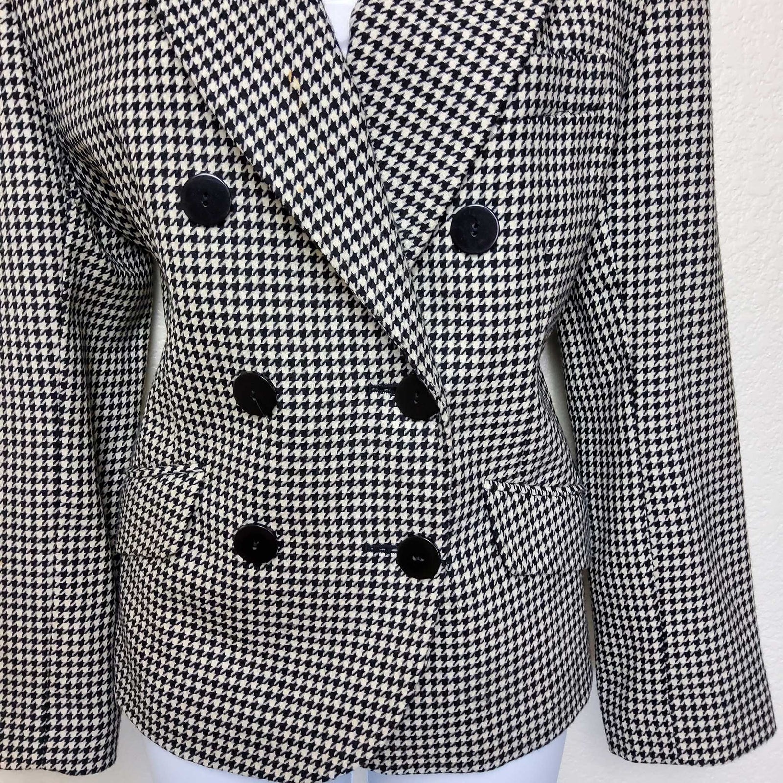 Randy Houndstooth ensemble sサイズ Grey Houndstooth Pattern Blazer - Gris | Benetton