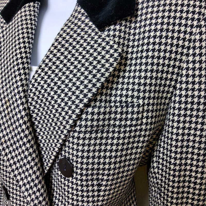 JH Collectibles Black & White Houndstooth Pattern Blazer, Women's Size 8 - Trinity Thrift