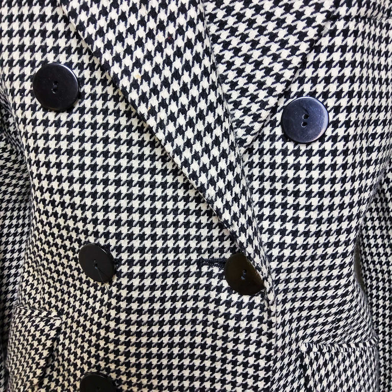 JH Collectibles Black & White Houndstooth Pattern Blazer, Women's Size 8 - Trinity Thrift