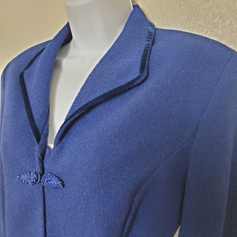 Jessica Howard Blue 2-Piece Skirt Suit, Women's Petite Size 12