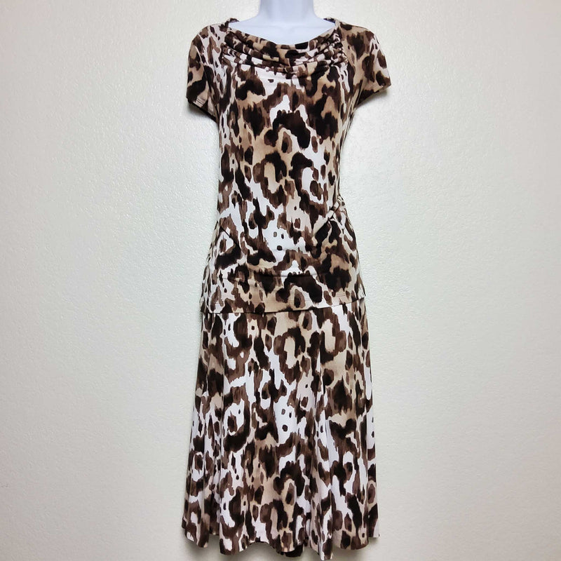 Jones Wear Brown Leopard Print Two Piece Skirt Set, Women's Large - Trinity Thrift