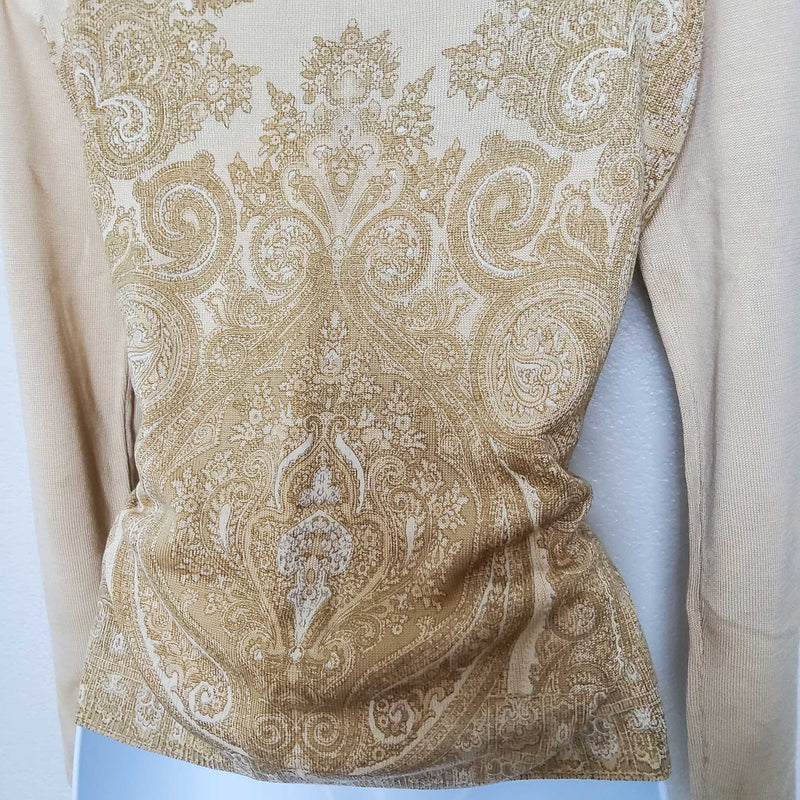 Josephine Chaus Beige Button-Up Sweater, Women's Size Small