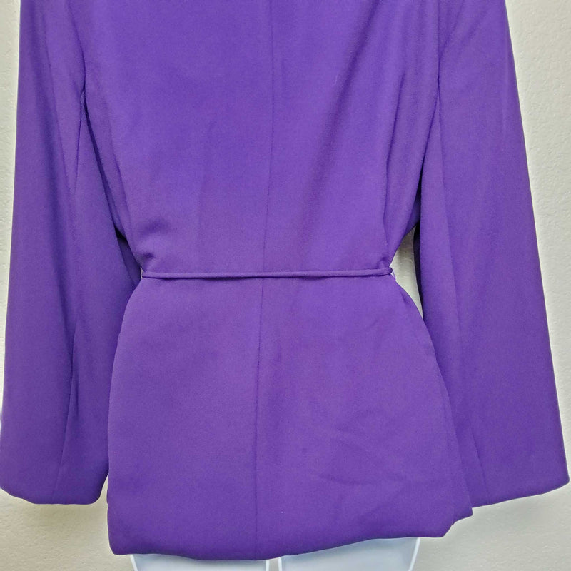 Karen Scott Purple Blazer with Rope Belt, Women's Size 14 - Trinity Thrift