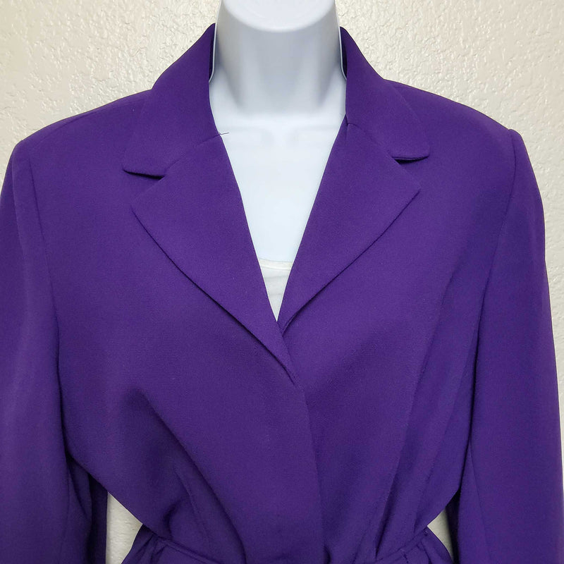 Karen Scott Purple Blazer with Rope Belt, Women's Size 14 - Trinity Thrift