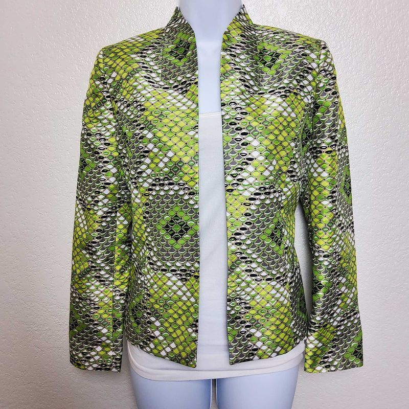 Kasper Green & Black Blazer, Women's Petite Size 2