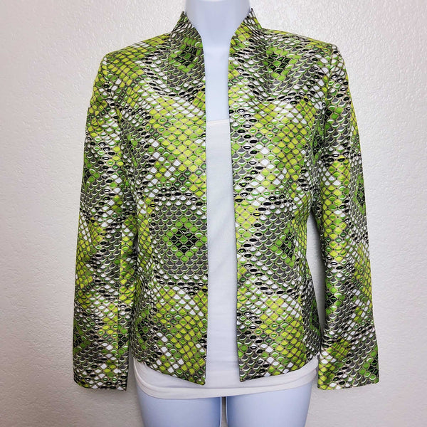 Kasper Green & Black Blazer, Women's Petite Size 2