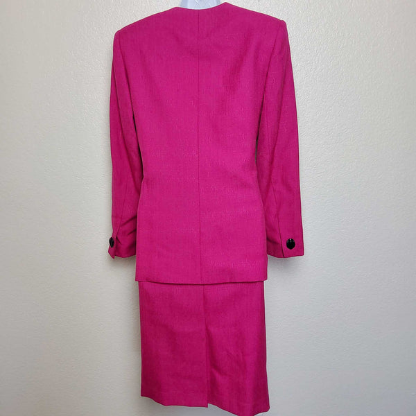 Kasper Hot Pink 2-Piece Skirt Suit, Women's Size 10