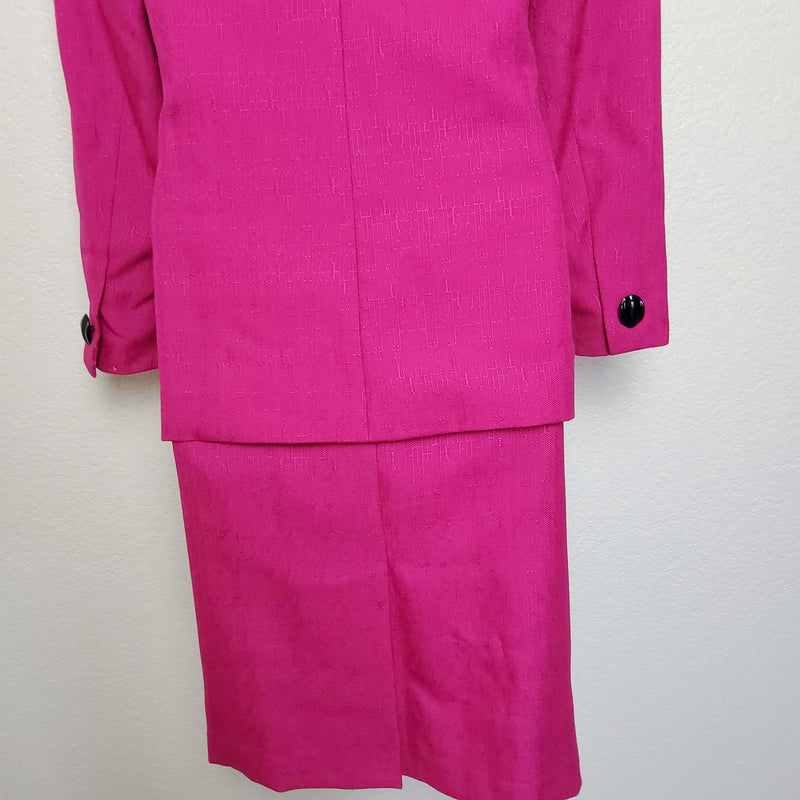 Kasper Hot Pink 2-Piece Skirt Suit, Women's Size 10