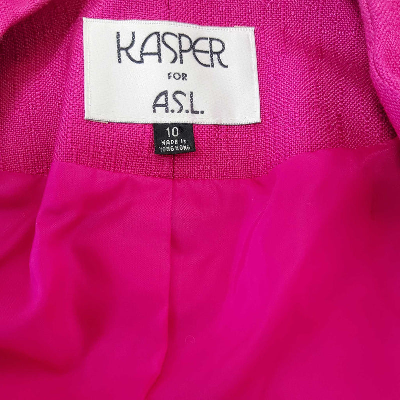 Kasper Hot Pink 2-Piece Skirt Suit, Women's Size 10