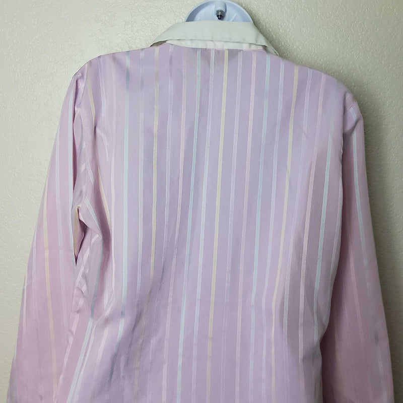 Lady Van Heusen Pink Button-Up Long-Sleeve Shirt, Women's Size 10 - Trinity Thrift