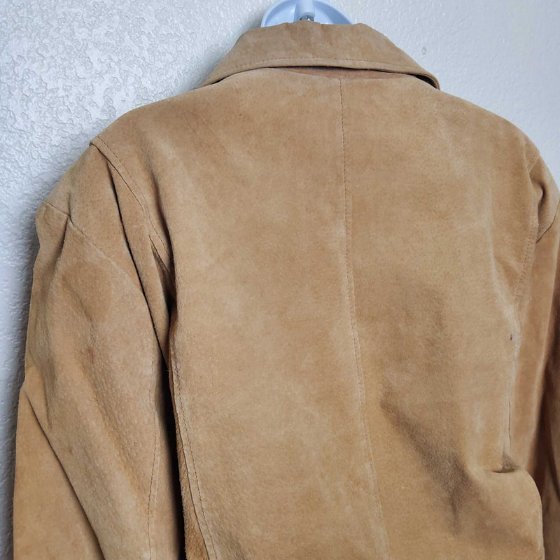 Lane Bryant Tan Leather Button-Up Jacket, Women's Size 26/28