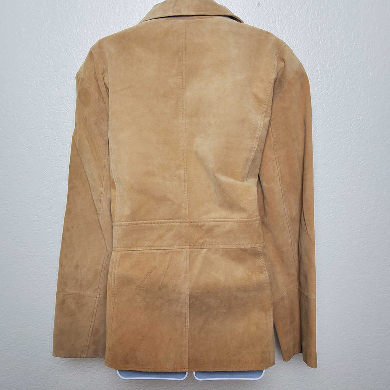 Lane Bryant Tan Leather Button-Up Jacket, Women's Size 26/28