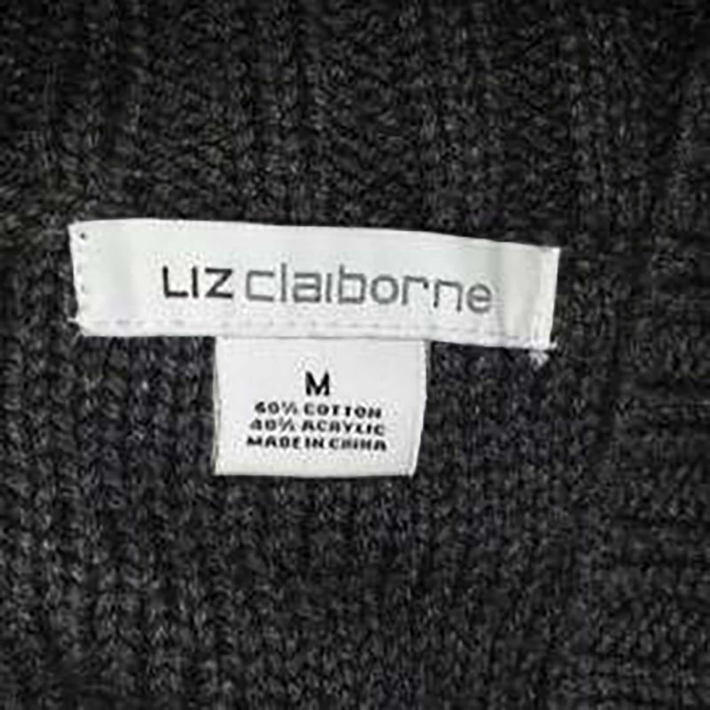 Liz Claiborne Gray Cap Sleeved Sweater, Women's Medium - Trinity Thrift