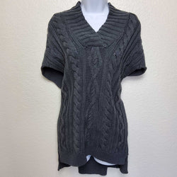 Liz Claiborne Gray Cap Sleeved Sweater, Women's Medium - Trinity Thrift