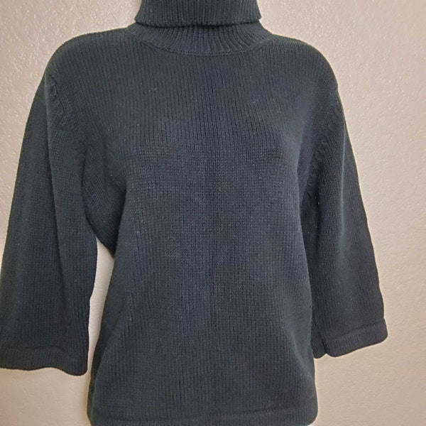 Liz Claiborne Liz Sport Black Turtleneck Sweater, Women's Extra Large