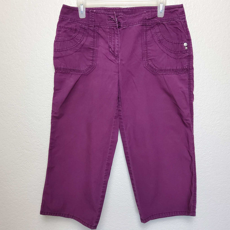 Liz & Co. Purple Cargo Shorts, Women's Size 10 - Trinity Thrift