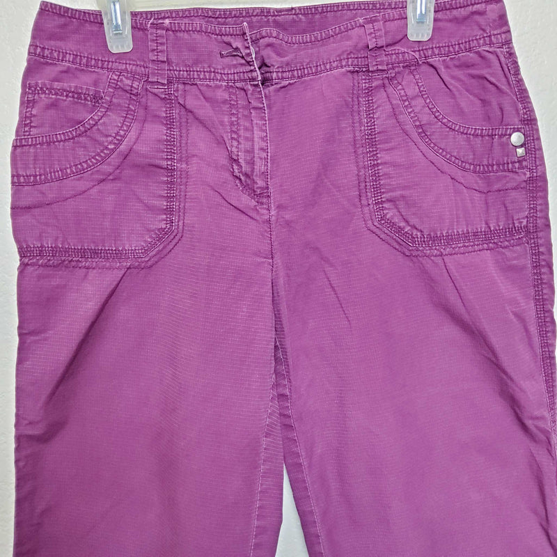 Liz & Co. Purple Cargo Shorts, Women's Size 10 - Trinity Thrift