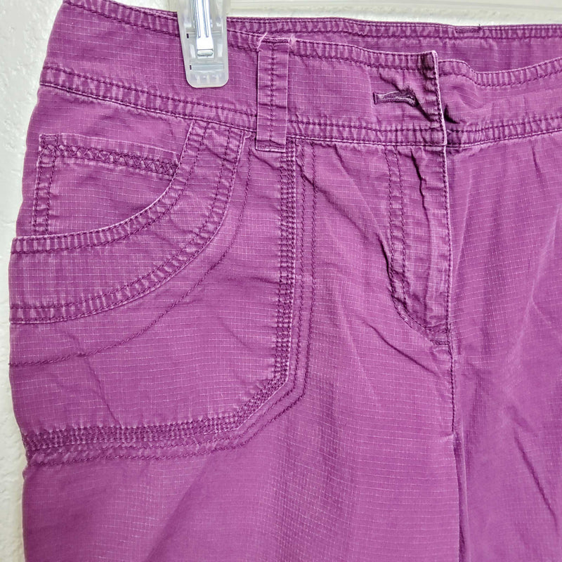 Liz & Co. Purple Cargo Shorts, Women's Size 10 - Trinity Thrift