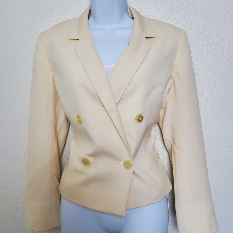 Liz Claiborne Cream Blazer, Women's Petite Size 6