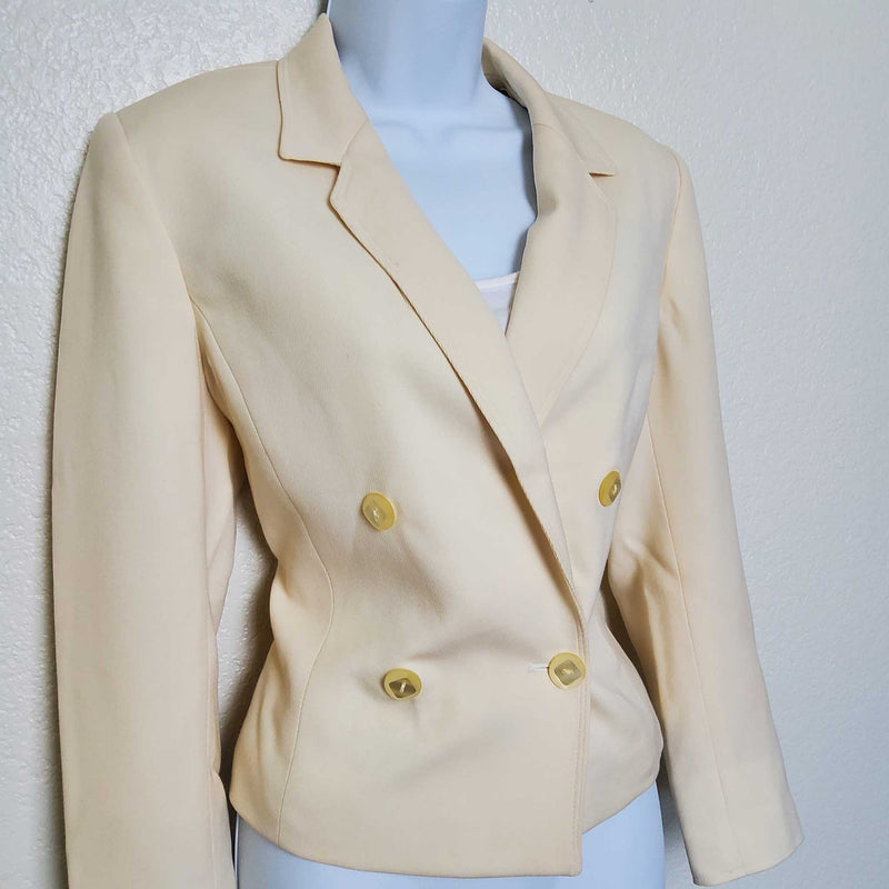 Liz Claiborne Cream Blazer, Women's Petite Size 6