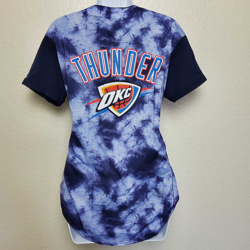 NBA Blue OKC Thunder Button-up Shirt, Women's Medium - Trinity Thrift