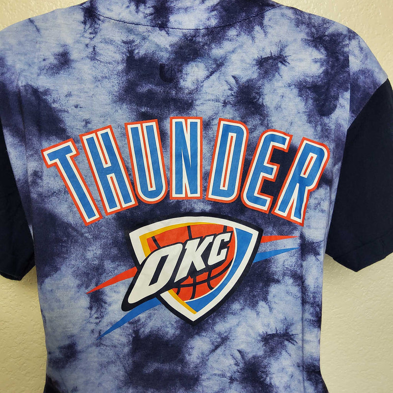 NBA Blue OKC Thunder Button-up Shirt, Women's Medium - Trinity Thrift