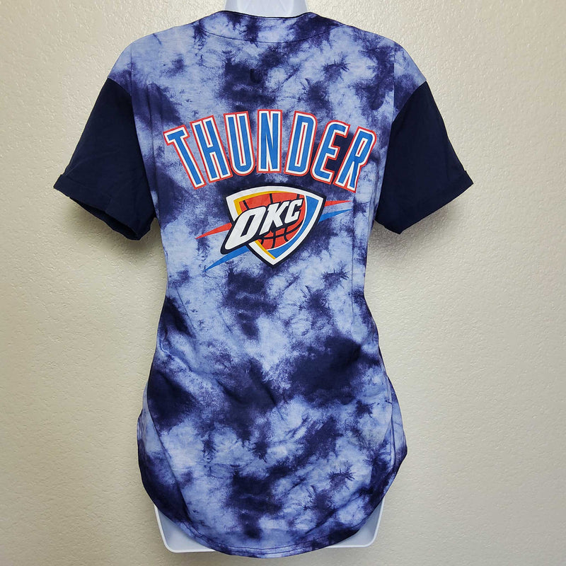 NBA Blue OKC Thunder Button-up Shirt, Women's Medium - Trinity Thrift