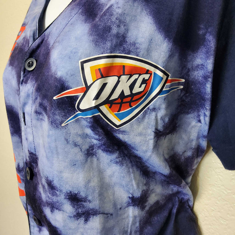 NBA Blue OKC Thunder Button-up Shirt, Women's Medium - Trinity Thrift