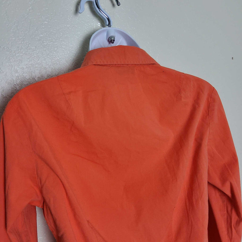 NY & Co. Orange Long-Sleeve Button-up Shirt, Women's Small - Trinity Thrift