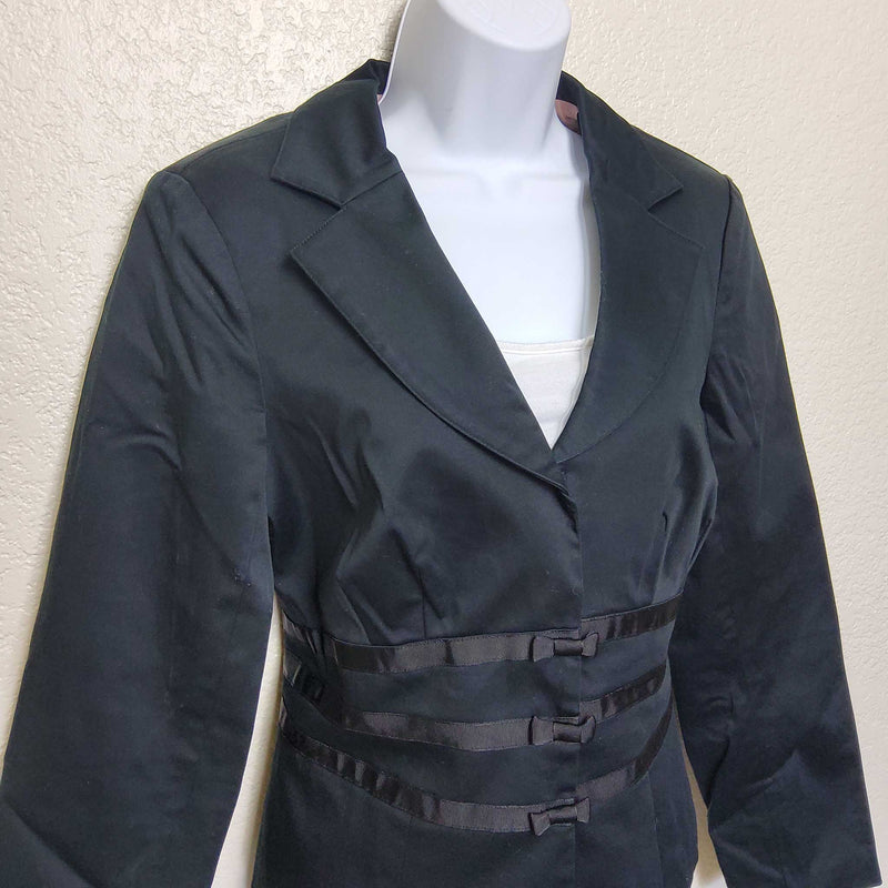 NYC Design Co. Black Blazer with Bows, Women's Size 8 - Trinity Thrift