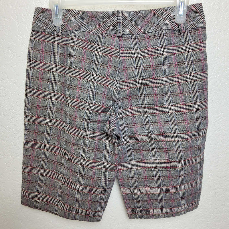 No Boundaries Gray Plaid Bermuda Shorts Junior Girls Size 3