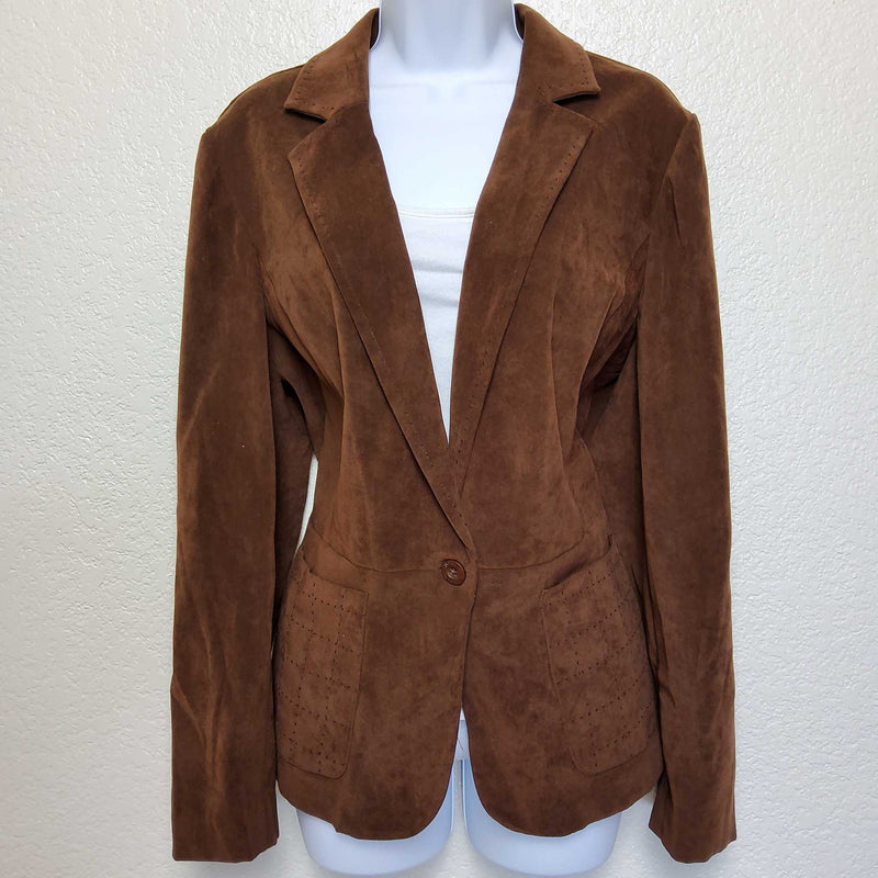 Norton McNaughton Brown Blazer, Women's Size 12 - Trinity Thrift