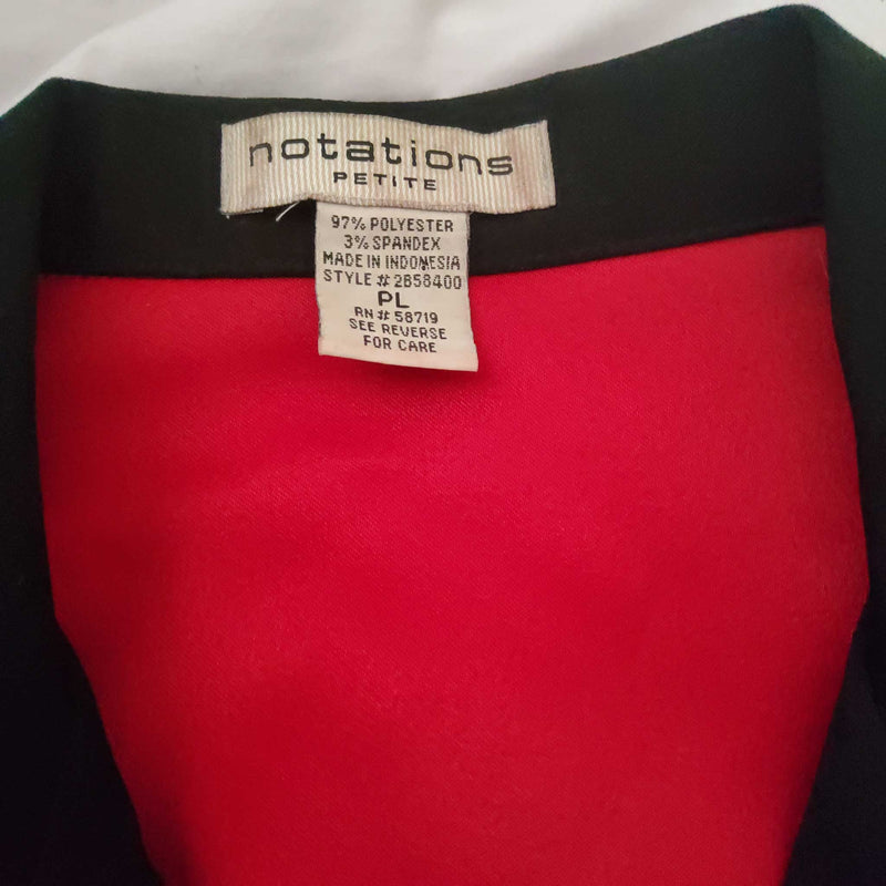 Notations Red Blazer with Black Trim, Women's Petite Large - Trinity Thrift