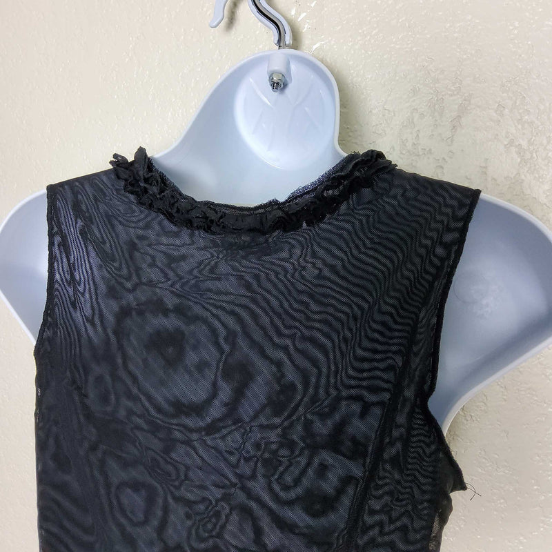 Old Navy Black Sheer Tank with Ruffle Bodice, Women's Small - Trinity Thrift