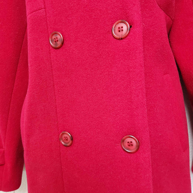 Paradox Red Double-Breasted Missy Style Peacoat, Women's Size 12 - Trinity Thrift