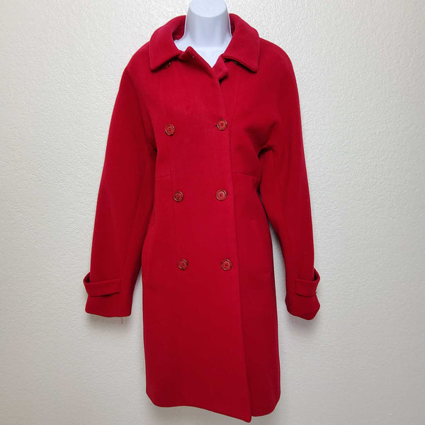 Paradox Red Double-Breasted Missy Style Peacoat, Women's Size 12 - Trinity Thrift