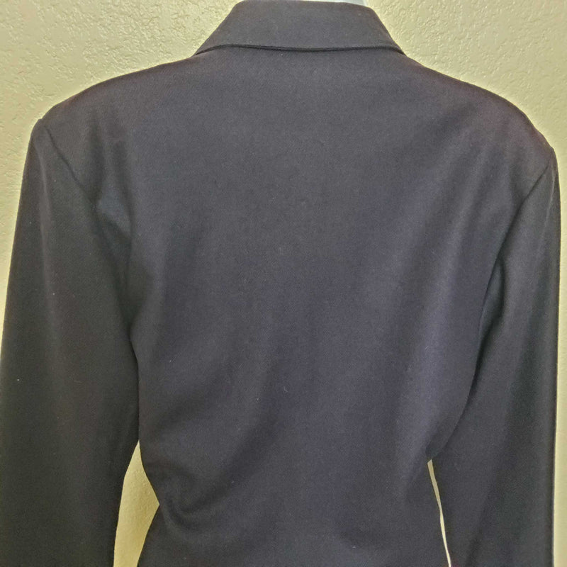 Pepper Tree Purple Blazer with Emblazoned Crest, Women's Size 10 - Trinity Thrift