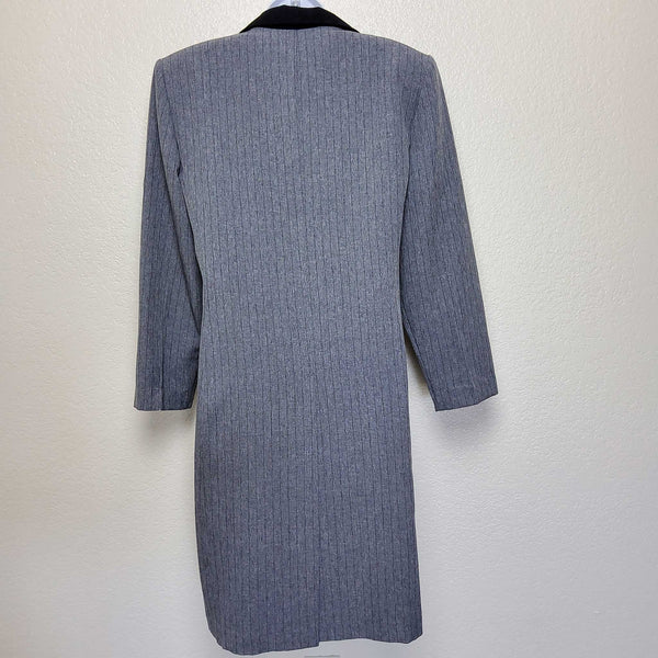 Perceptions Gray 2-Piece Pinstripe Dress Suit, Women's Size 10