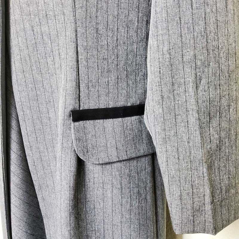 Perceptions Gray 2-Piece Pinstripe Dress Suit, Women's Size 10