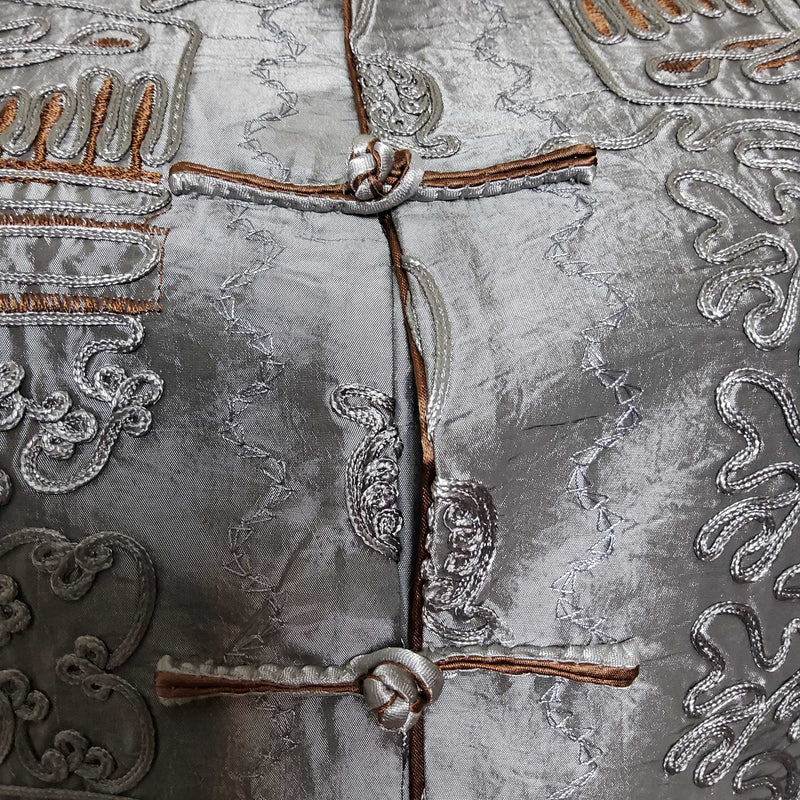 Shanghai Soho Silver Embroidered Kimono Jacket, Women's Small - Trinity Thrift