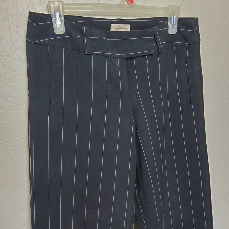 Speechless Black Pinstripe Pants, Women's Small - Trinity Thrift