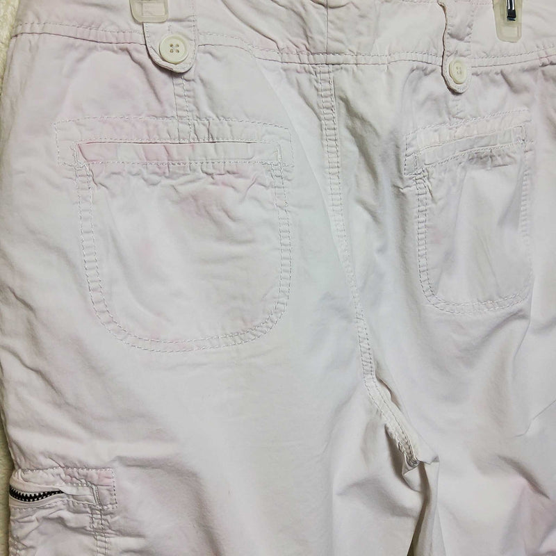 St. John's Bay Eggshell Cargo Pants with Zippered Pockets, Women's Size 14 - Trinity Thrift