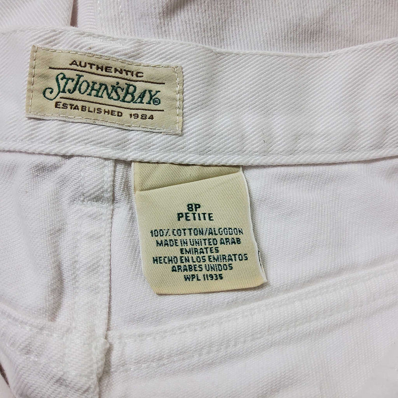 St. John's Bay White Shorts, Women's Petite Size 8 - Trinity Thrift