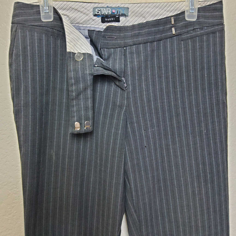 Star City bobbi Style Gray Pinstripe Pants, Women's Size 2 - Trinity Thrift