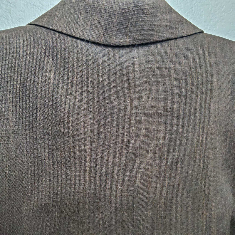 Studio I Brown Blazer with Belt, Women's Size 10 - Trinity Thrift